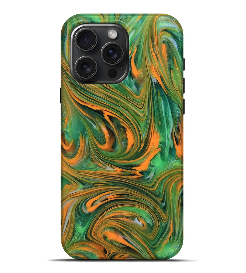 iPhone 16 Pro Max ResinArt Live Edge Phone Case - Kinley (Neon, 818272)