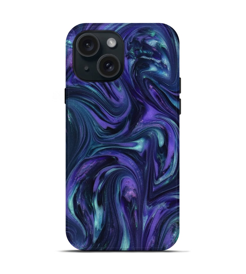 iPhone 15 ResinArt Live Edge Phone Case - Earl (Purple, 818276)