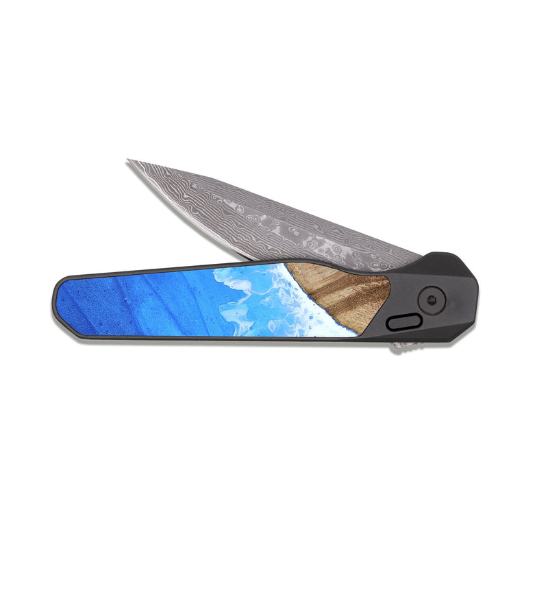 EDC Dark Damascus Wood Pocket Knife - Bambi (Coastal, 818292)