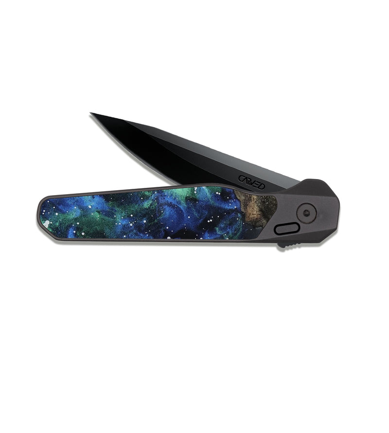 EDC Dark Slate Wood Pocket Knife - Rohan (Cosmos, 818309)