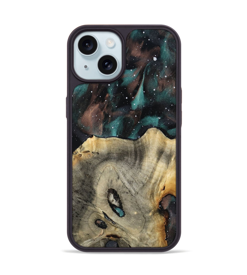 iPhone 15 Wood Phone Case - Bell (Cosmos, 818311)