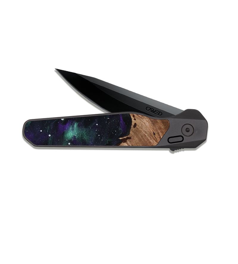 EDC Dark Slate Wood Pocket Knife - Tressa (Cosmos, 818324)