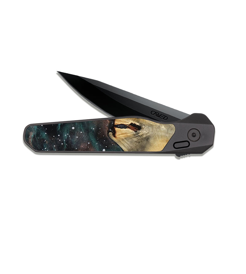 EDC Dark Slate Wood Pocket Knife - Kiarra (Cosmos, 818350)