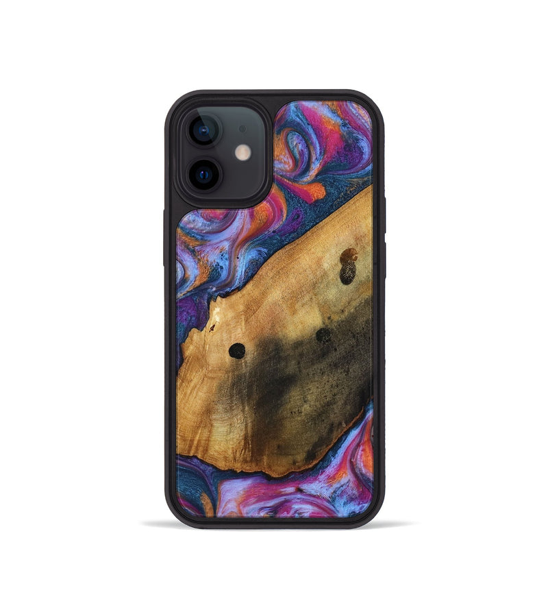 iPhone 12 mini Wood Phone Case - Tamia (Blue, 818370)