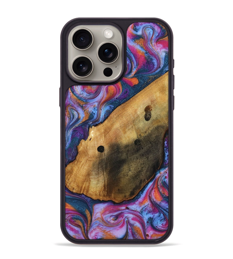 iPhone 15 Pro Max Wood Phone Case - Tamia (Blue, 818370)