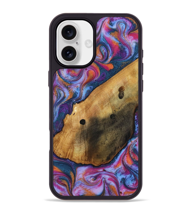 iPhone 16 Plus Wood Phone Case - Tamia (Blue, 818370)