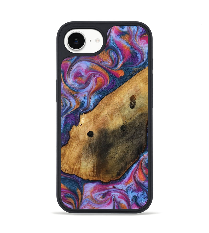 iPhone 16e Wood Phone Case - Tamia (Blue, 818370)