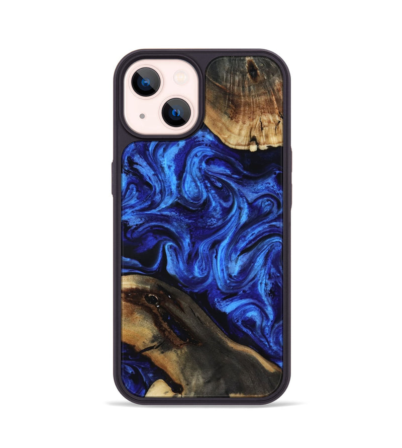 iPhone 14 Wood Phone Case - Blake (Blue, 818371)