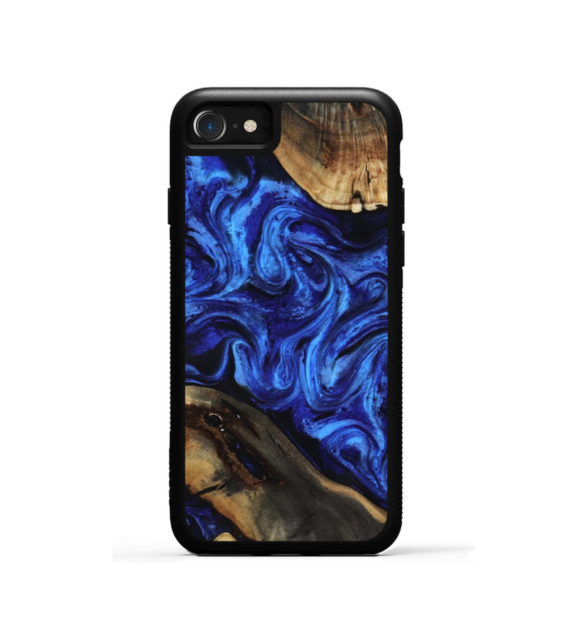 iPhone SE Wood Phone Case - Blake (Blue, 818371)