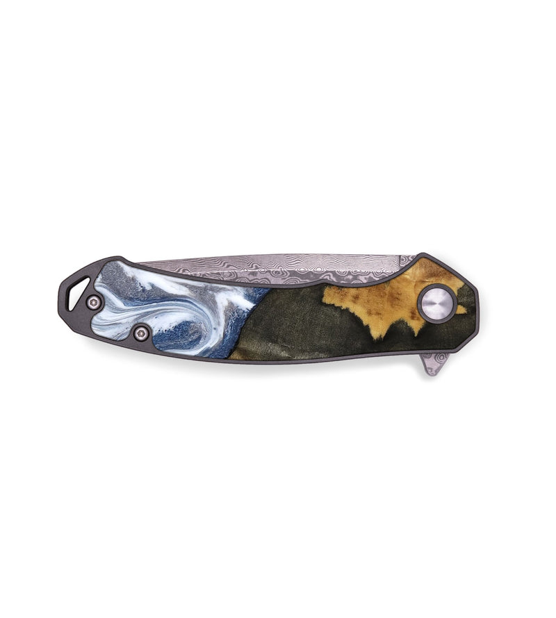 EDC Wood Pocket Knife - Abraham (Blue, 818372)