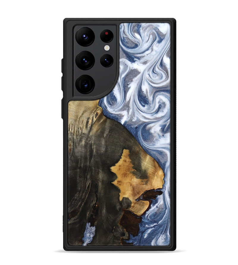 Galaxy S22 Ultra Wood Phone Case - Abraham (Blue, 818372)