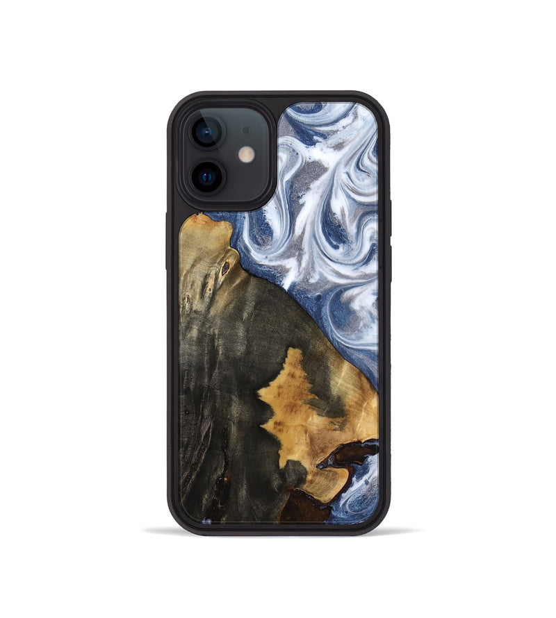 iPhone 12 mini Wood Phone Case - Abraham (Blue, 818372)