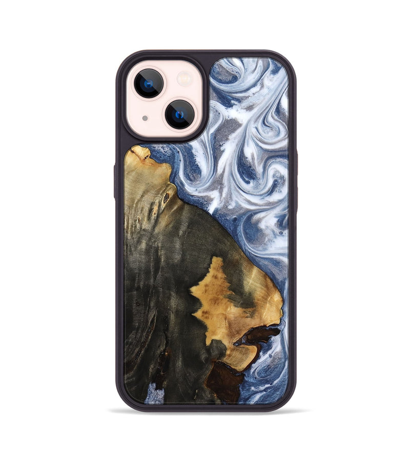 iPhone 14 Wood Phone Case - Abraham (Blue, 818372)