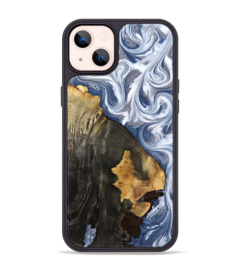 iPhone 14 Plus Wood Phone Case - Abraham (Blue, 818372)