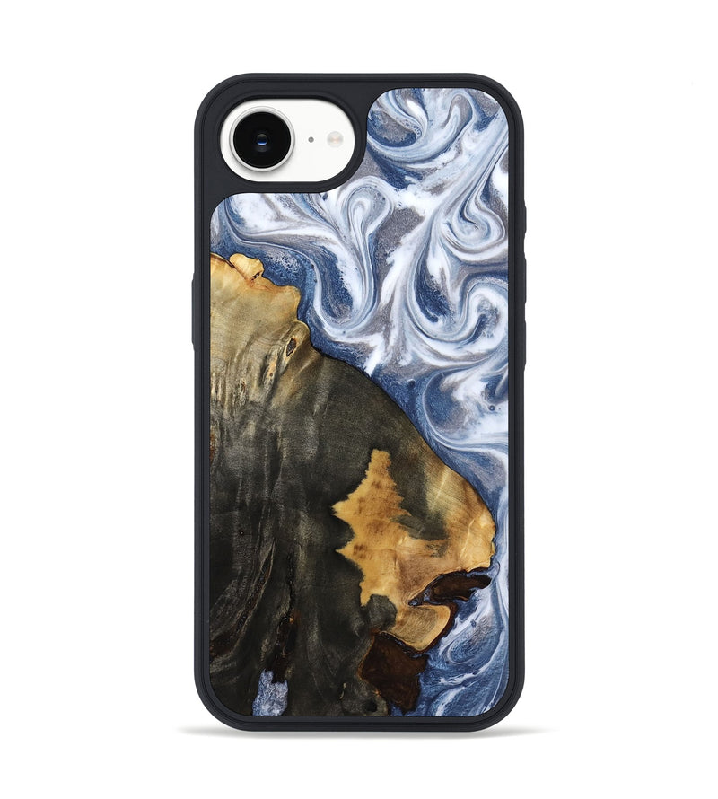 iPhone 16e Wood Phone Case - Abraham (Blue, 818372)