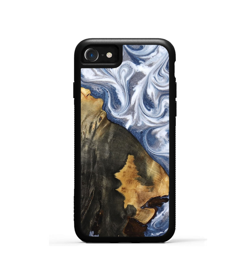 iPhone SE Wood Phone Case - Abraham (Blue, 818372)