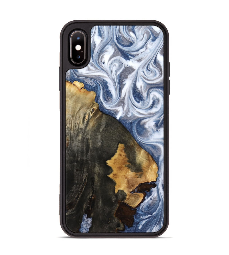 iPhone Xs Max Wood Phone Case - Abraham (Blue, 818372)