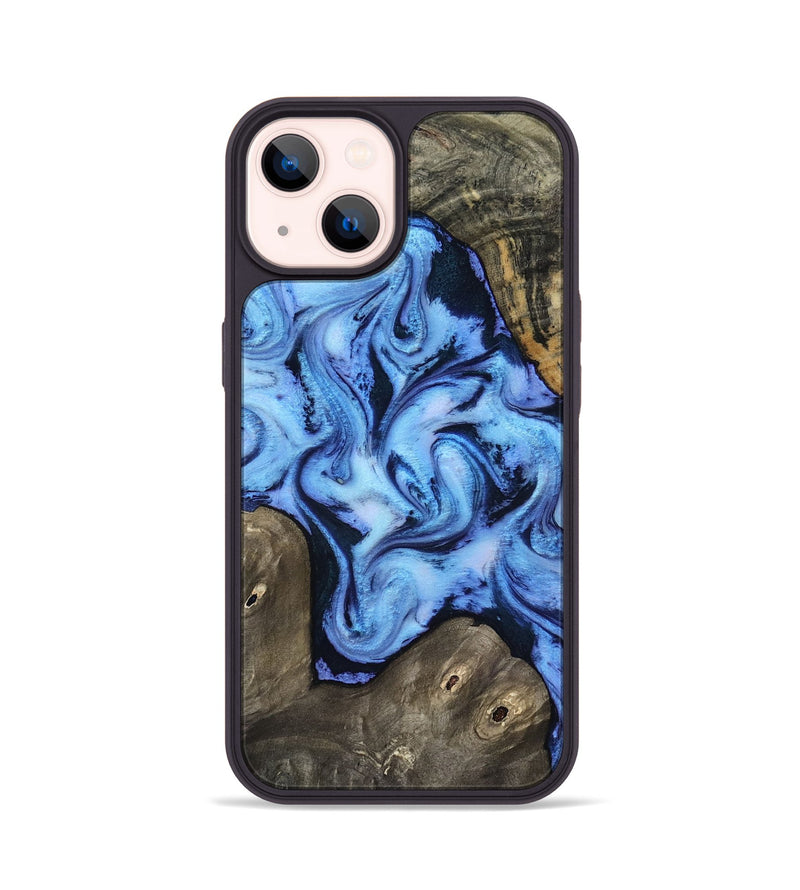 iPhone 14 Wood Phone Case - Arleth (Blue, 818373)