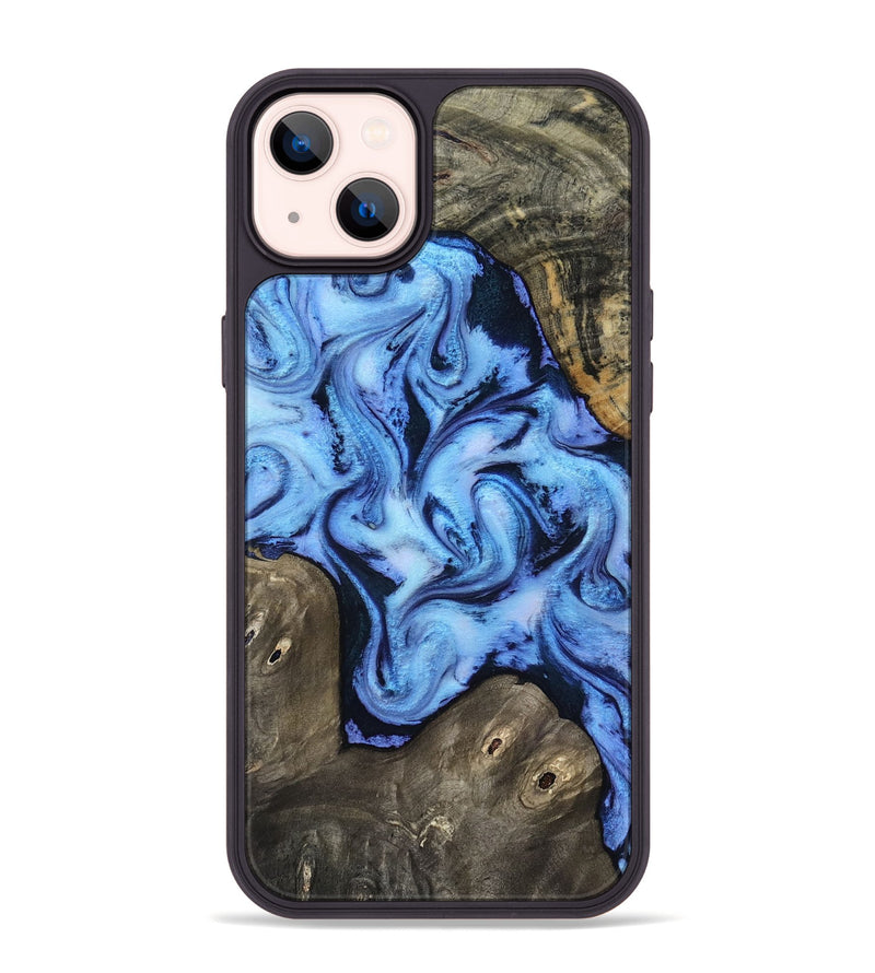 iPhone 14 Plus Wood Phone Case - Arleth (Blue, 818373)