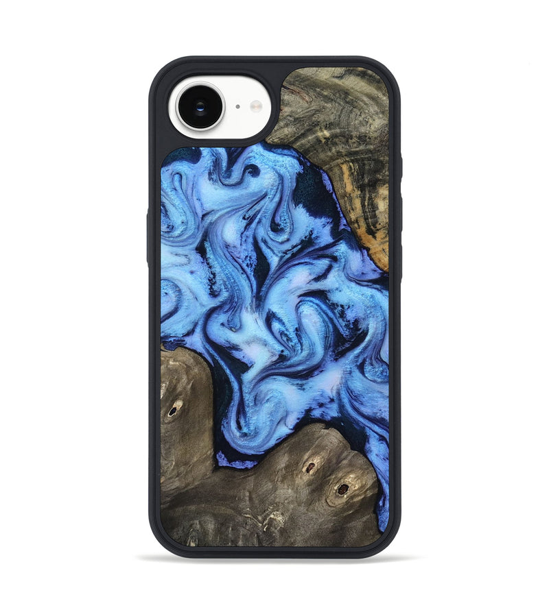 iPhone 16e Wood Phone Case - Arleth (Blue, 818373)
