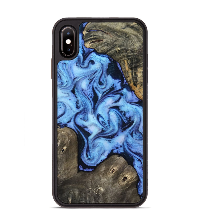 iPhone Xs Max Wood Phone Case - Arleth (Blue, 818373)