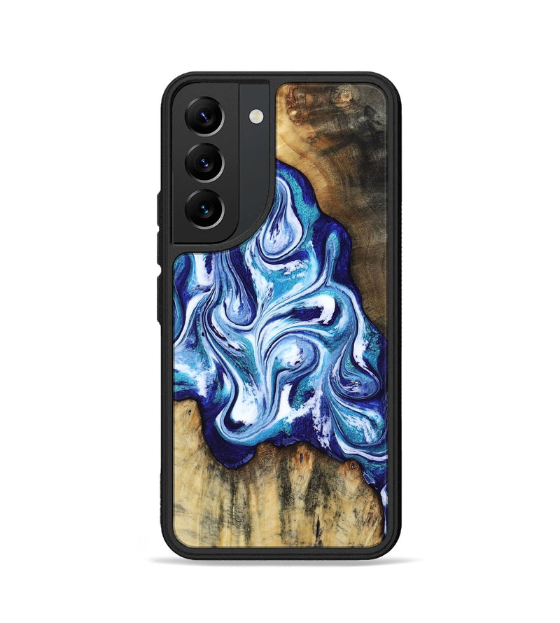 Galaxy S22 Wood Phone Case - Ignacio (Blue, 818374)