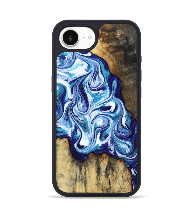 iPhone 16e Wood Phone Case - Ignacio (Blue, 818374)