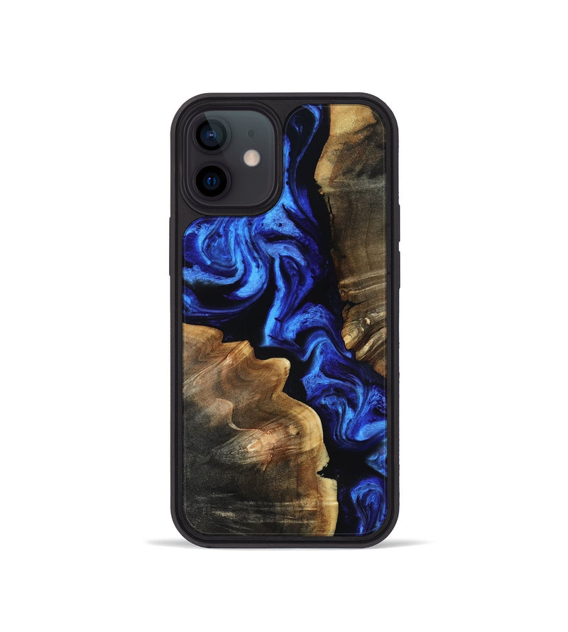 iPhone 12 mini Wood Phone Case - Eduardo (Blue, 818375)