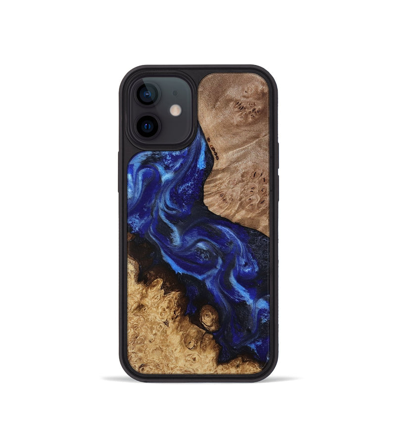 iPhone 12 mini Wood Phone Case - Betsy (Blue, 818376)