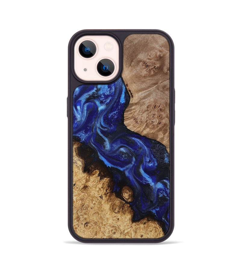 iPhone 14 Wood Phone Case - Betsy (Blue, 818376)