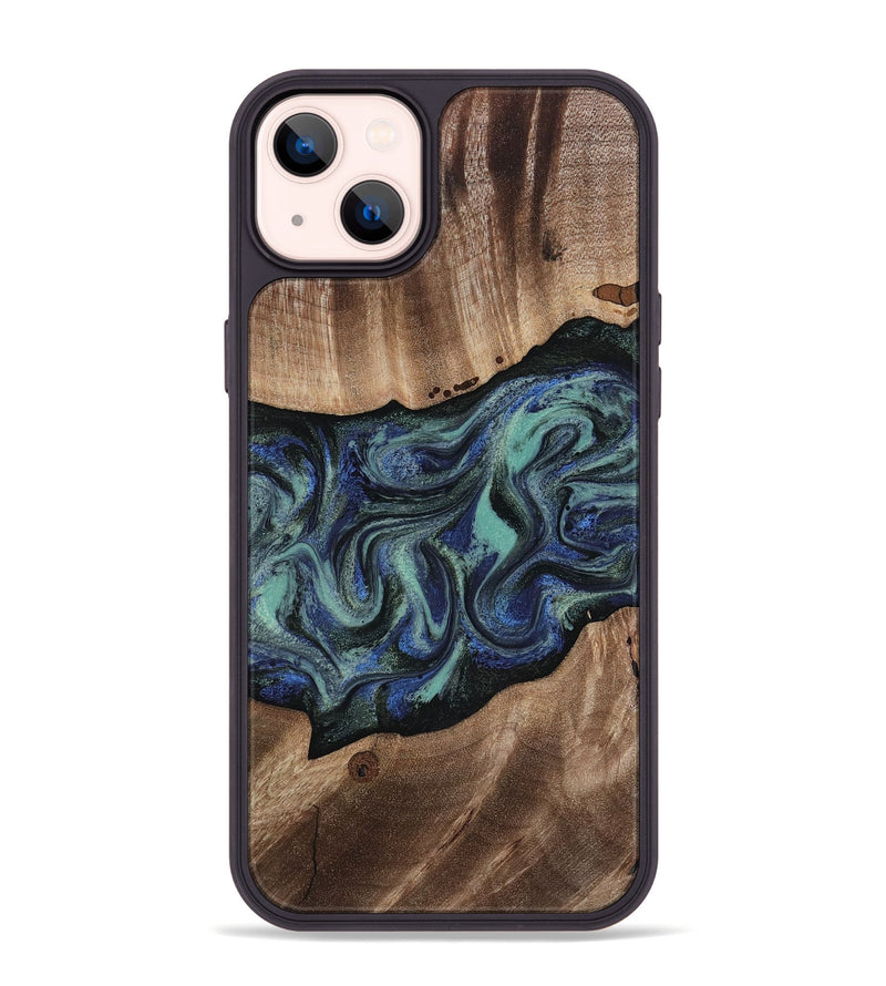 iPhone 14 Plus Wood Phone Case - Zakary (Green, 818378)