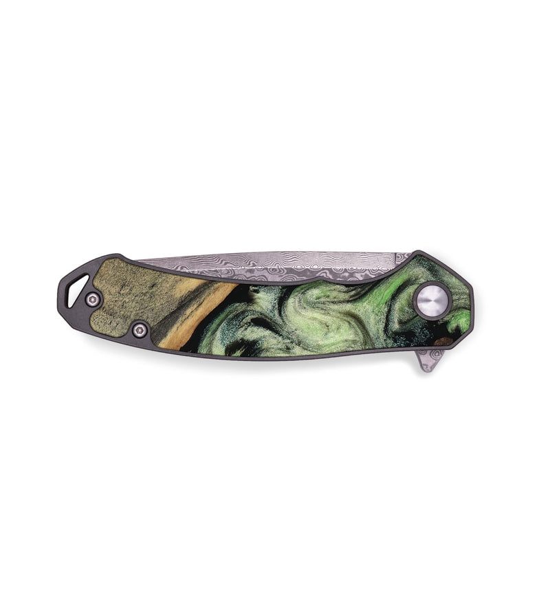 EDC Wood Pocket Knife - Kaia (Green, 818379)
