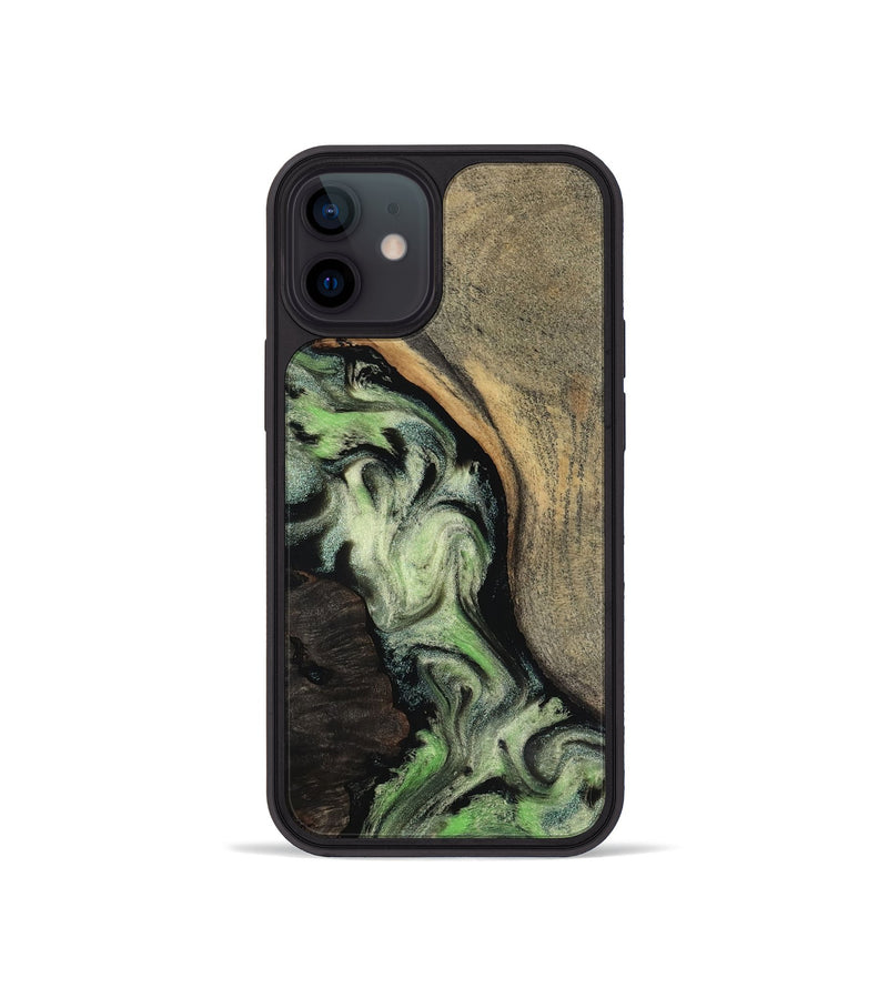 iPhone 12 mini Wood Phone Case - Kaia (Green, 818379)