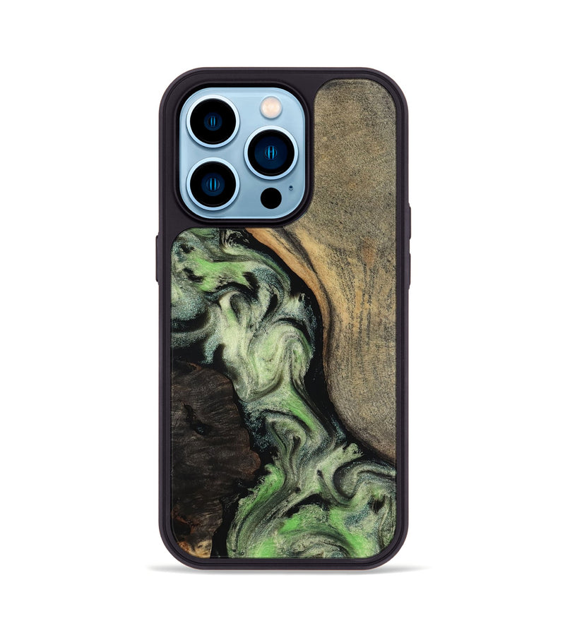 iPhone 14 Pro Wood Phone Case - Kaia (Green, 818379)