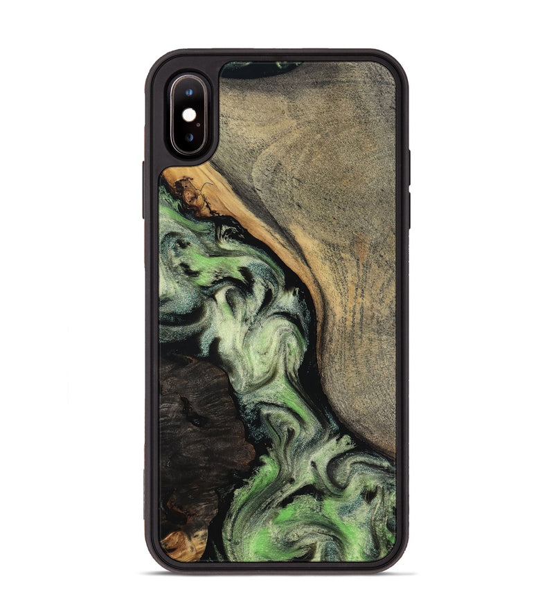 iPhone Xs Max Wood Phone Case - Kaia (Green, 818379)