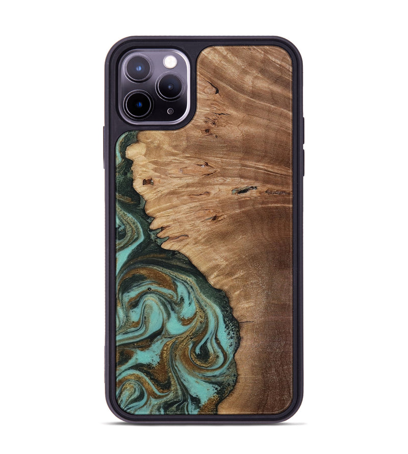 iPhone 11 Pro Max Wood Phone Case - Nylah (Green, 818381)