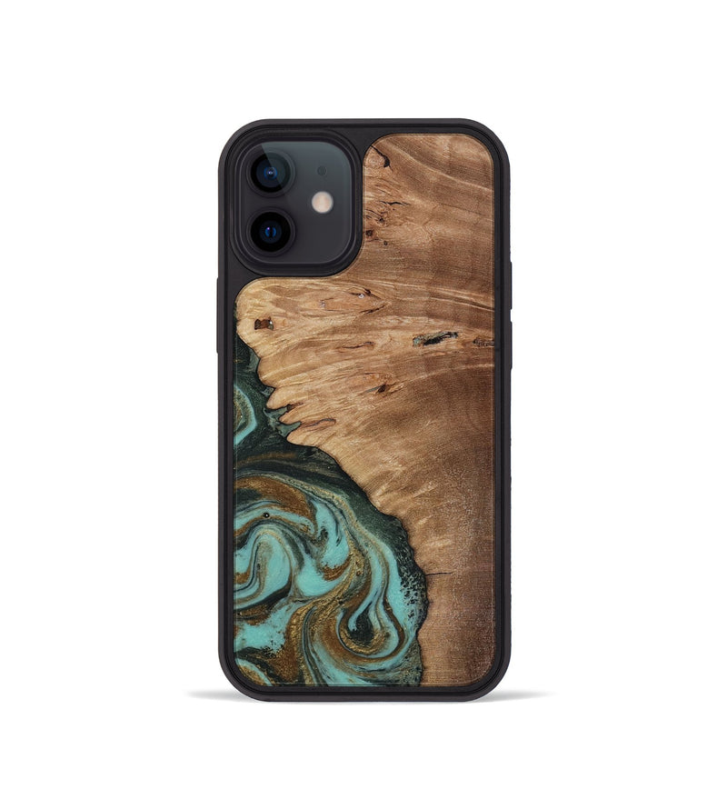 iPhone 12 mini Wood Phone Case - Nylah (Green, 818381)