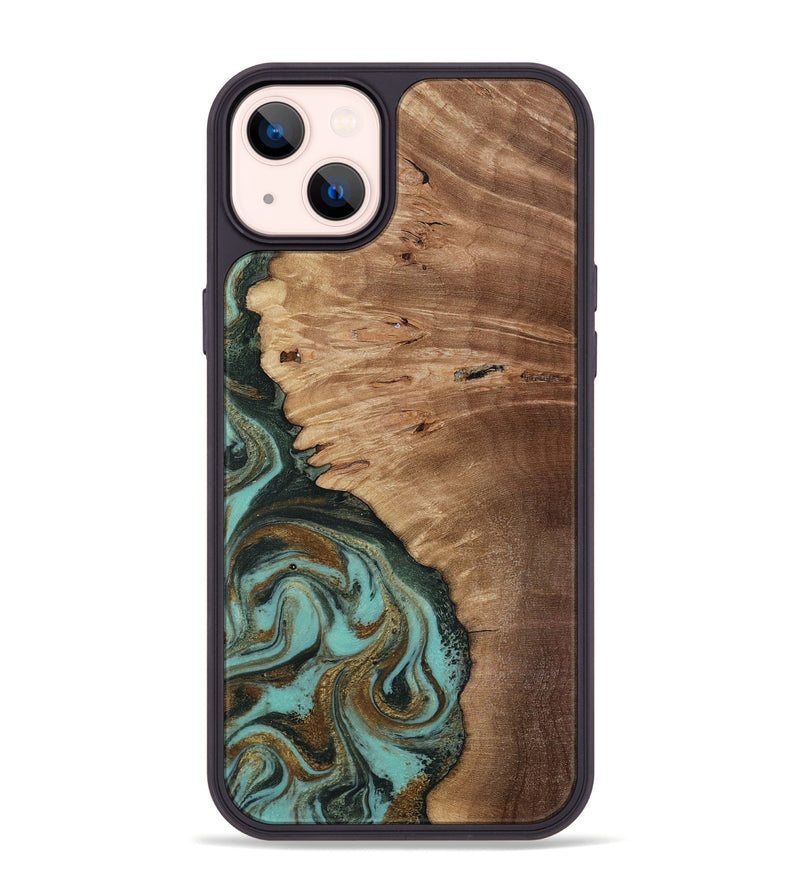 iPhone 14 Plus Wood Phone Case - Nylah (Green, 818381)