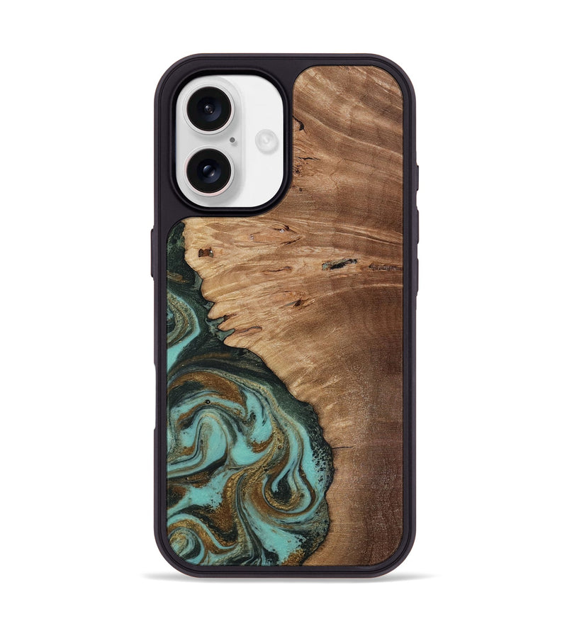iPhone 17 Wood Phone Case - Nylah (Green, 818381)