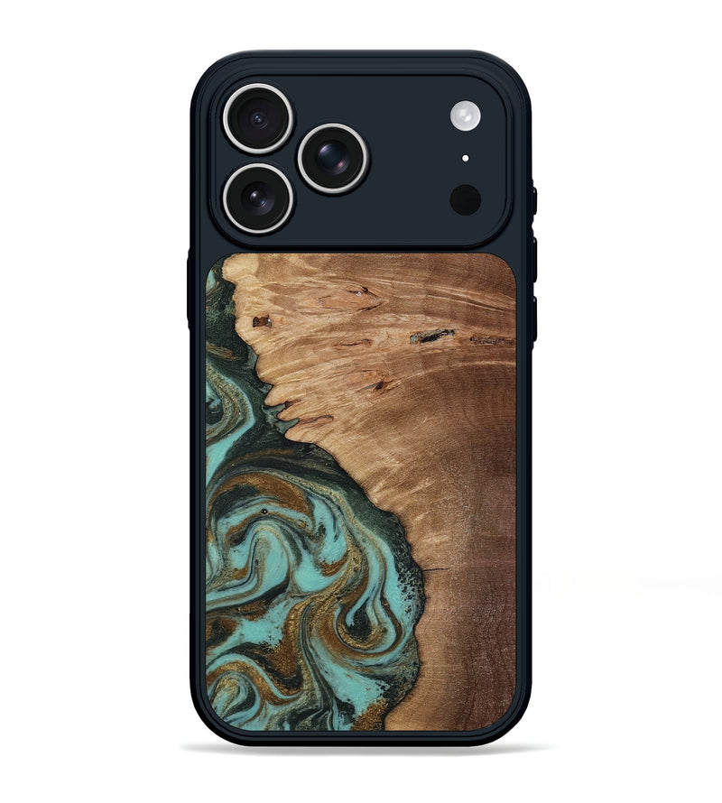 iPhone 17 Pro Max Wood Phone Case - Nylah (Green, 818381)