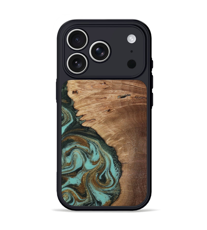 iPhone 17 Pro Wood Phone Case - Nylah (Green, 818381)