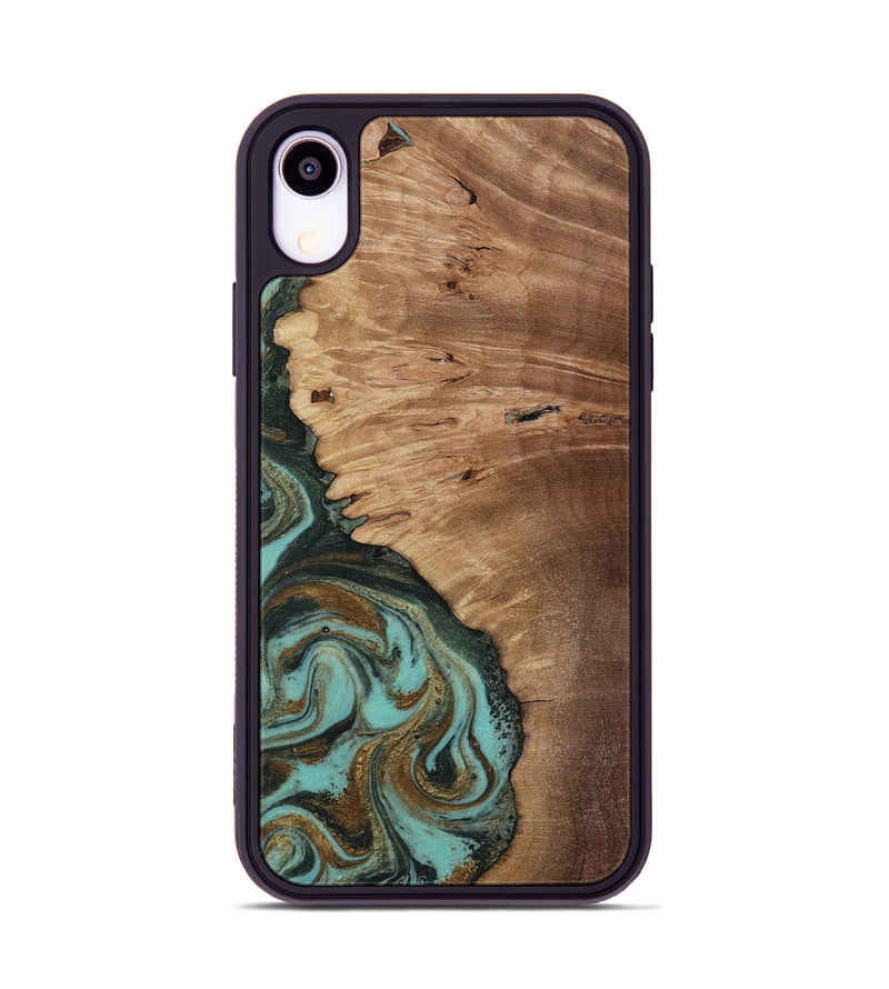 iPhone Xr Wood Phone Case - Nylah (Green, 818381)