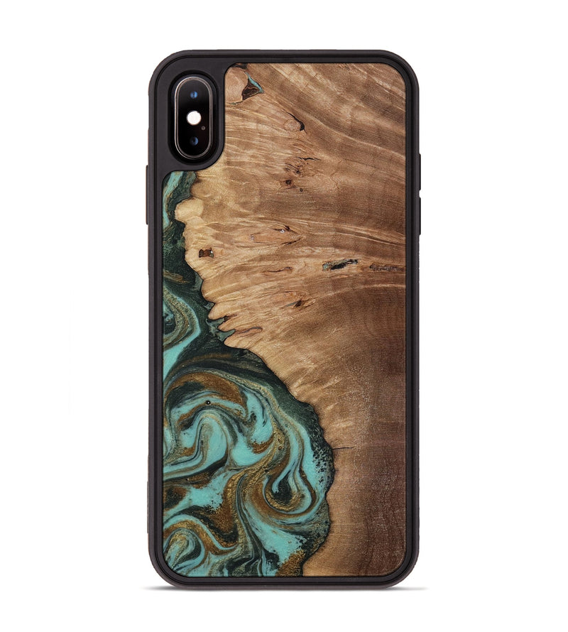 iPhone Xs Max Wood Phone Case - Nylah (Green, 818381)
