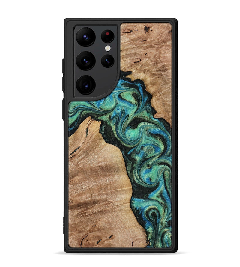 Galaxy S22 Ultra Wood Phone Case - Evander (Green, 818382)