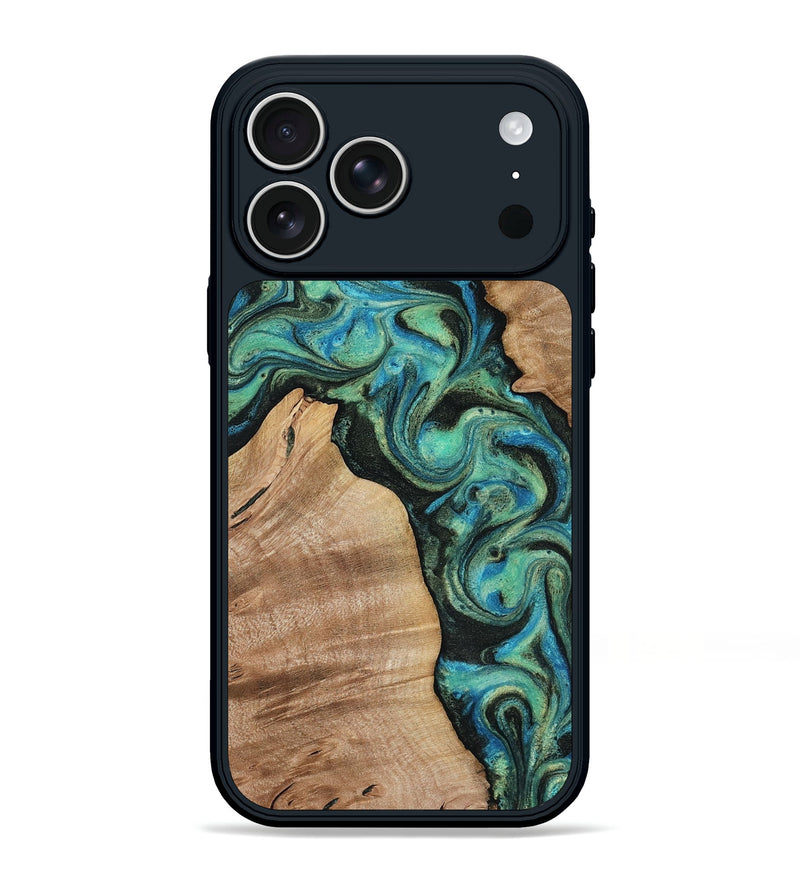 iPhone 17 Pro Max Wood Phone Case - Evander (Green, 818382)