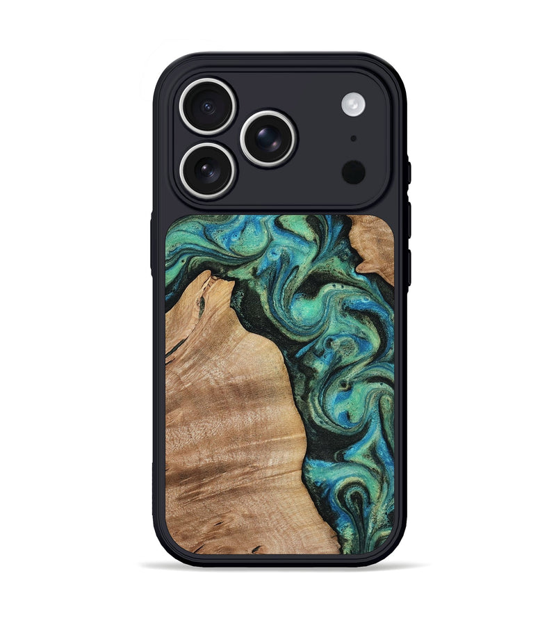 iPhone 17 Pro Wood Phone Case - Evander (Green, 818382)