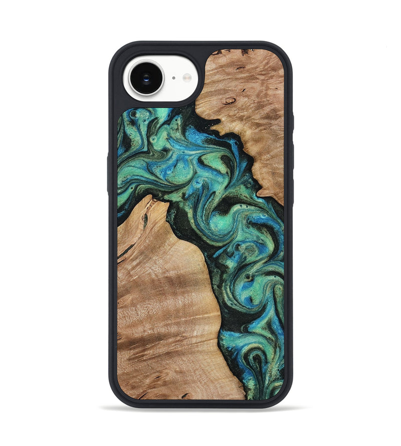 iPhone 17e Wood Phone Case - Evander (Green, 818382)