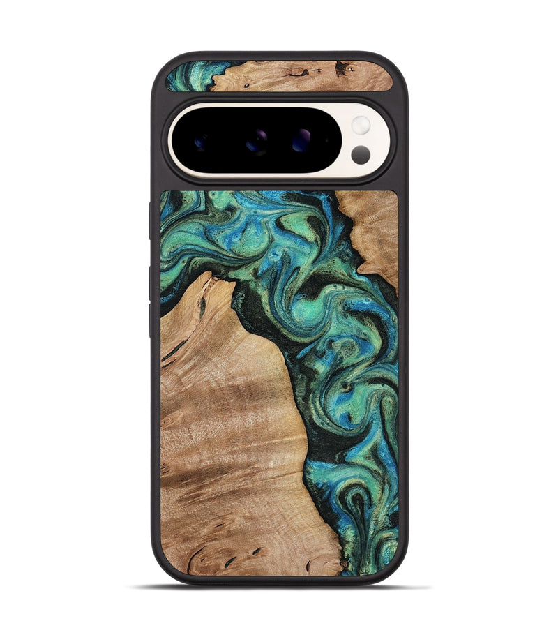 Pixel 9 Pro Wood Phone Case - Evander (Green, 818382)