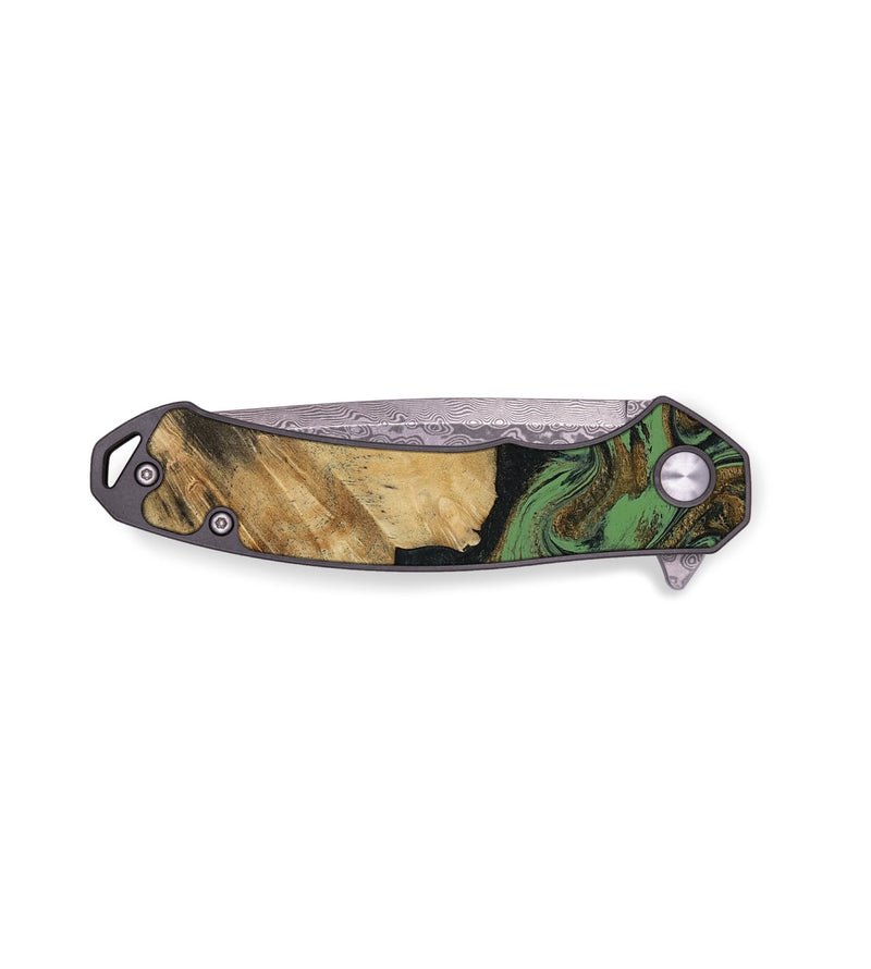 EDC Wood Pocket Knife - Tobias (Green, 818383)