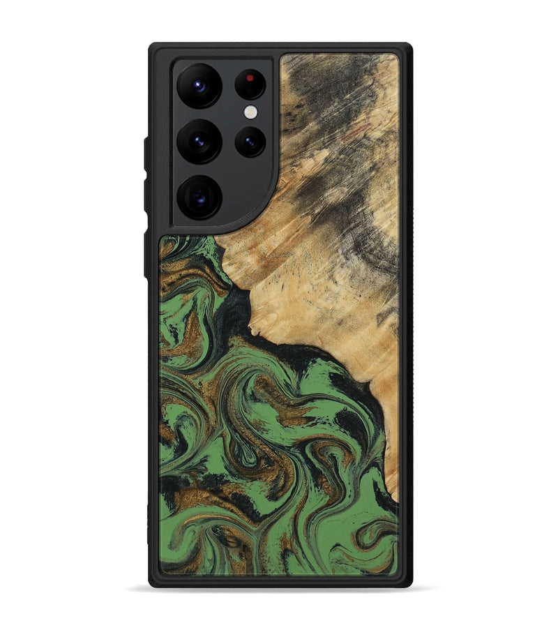 Galaxy S22 Ultra Wood Phone Case - Tobias (Green, 818383)